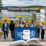 Finland Government Scholarships 2026 fully funded for international students, with diverse students and a scholarship certificate.