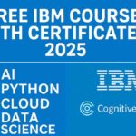 Promotional banner for IBM's free online courses in AI, Data Science, Python, and Cloud Computing on CognitiveClass.ai