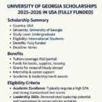 University of Georgia Scholarships 2025-2026 for International Students in USA - Fully Funded